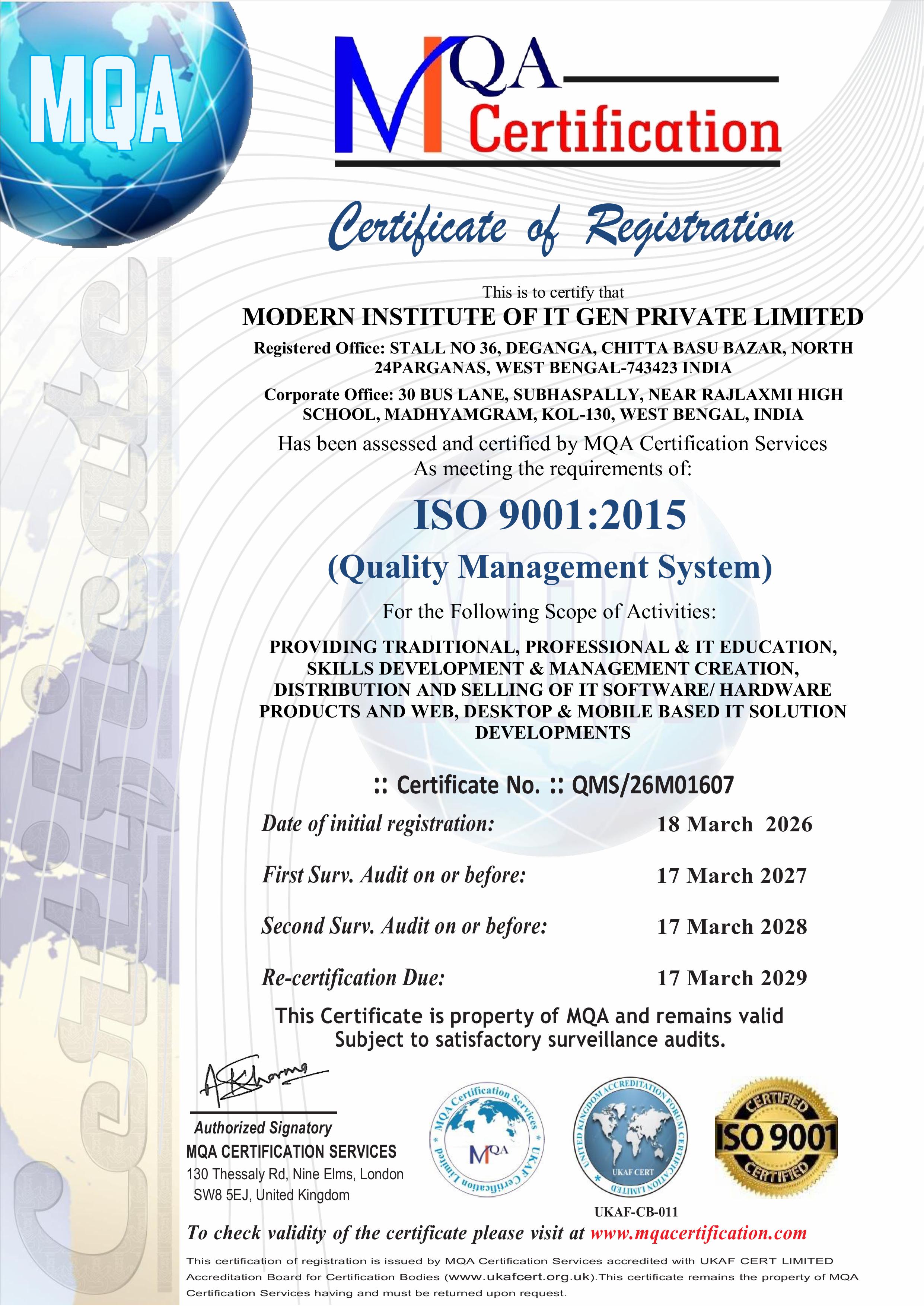Certificate